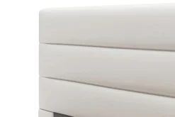 Lederbett LED STARDUST 140 x 200 cm weiss