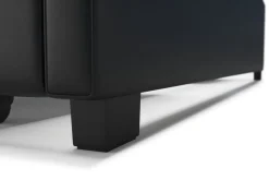 Lederbett LED TRANCE 160 x 200 cm schwarz