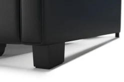 Lederbett LED TRANCE 140 x 200 cm schwarz