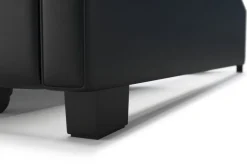 Lederbett LED TRANCE 180 x 200 cm schwarz