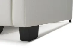 Lederbett LED TRANCE 140 x 200 cm weiss