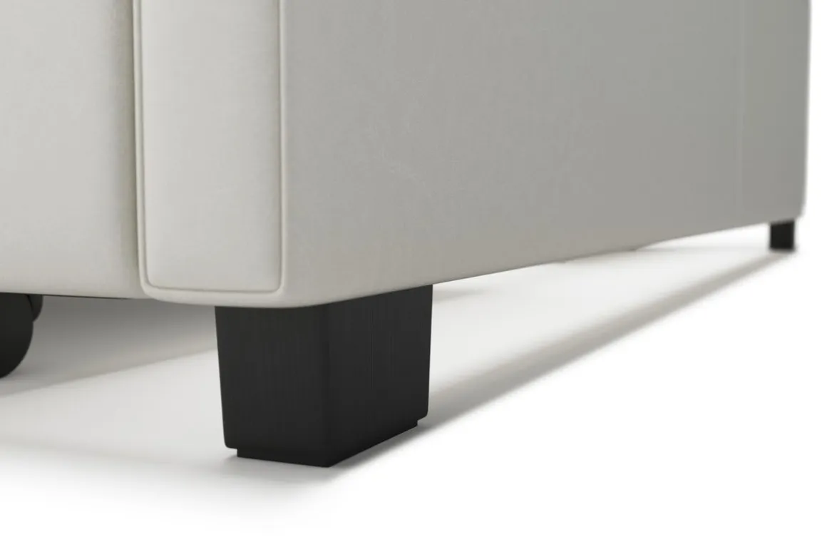 Lederbett LED TRANCE 140 x 200 cm weiss