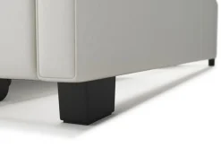 Lederbett LED TRANCE 160 x 200 cm weiss