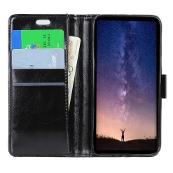 Lederetui für iPhone XR schwarz