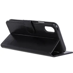 Lederetui für iPhone XR schwarz