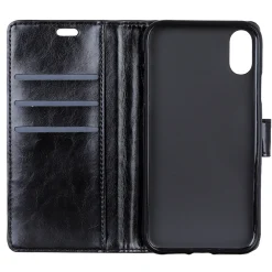 Lederetui für iPhone XR schwarz
