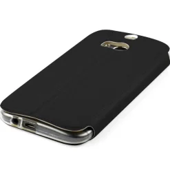 Ledertasche HTC One M8 schwarz/gelb