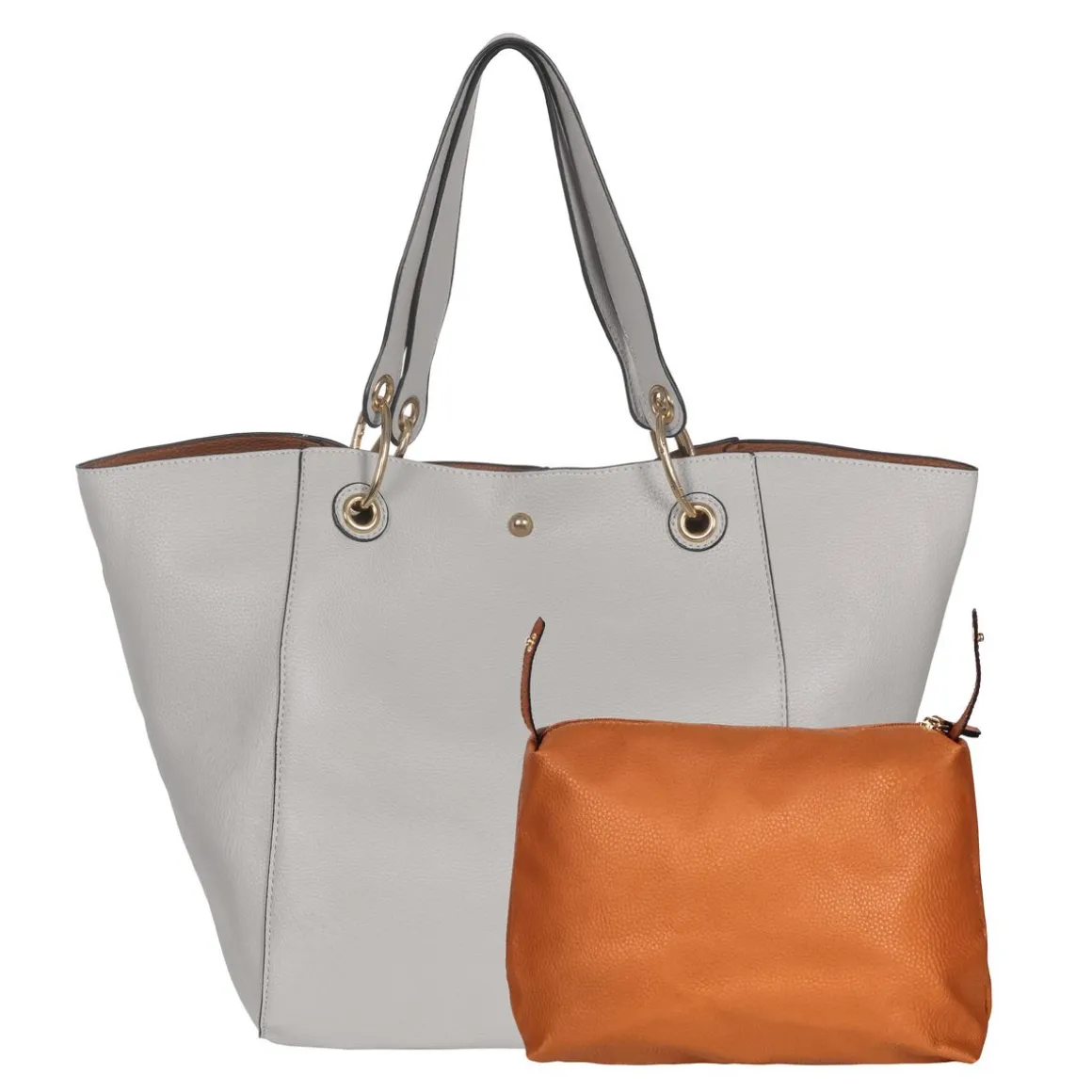 Ledertasche LILY hellgrau