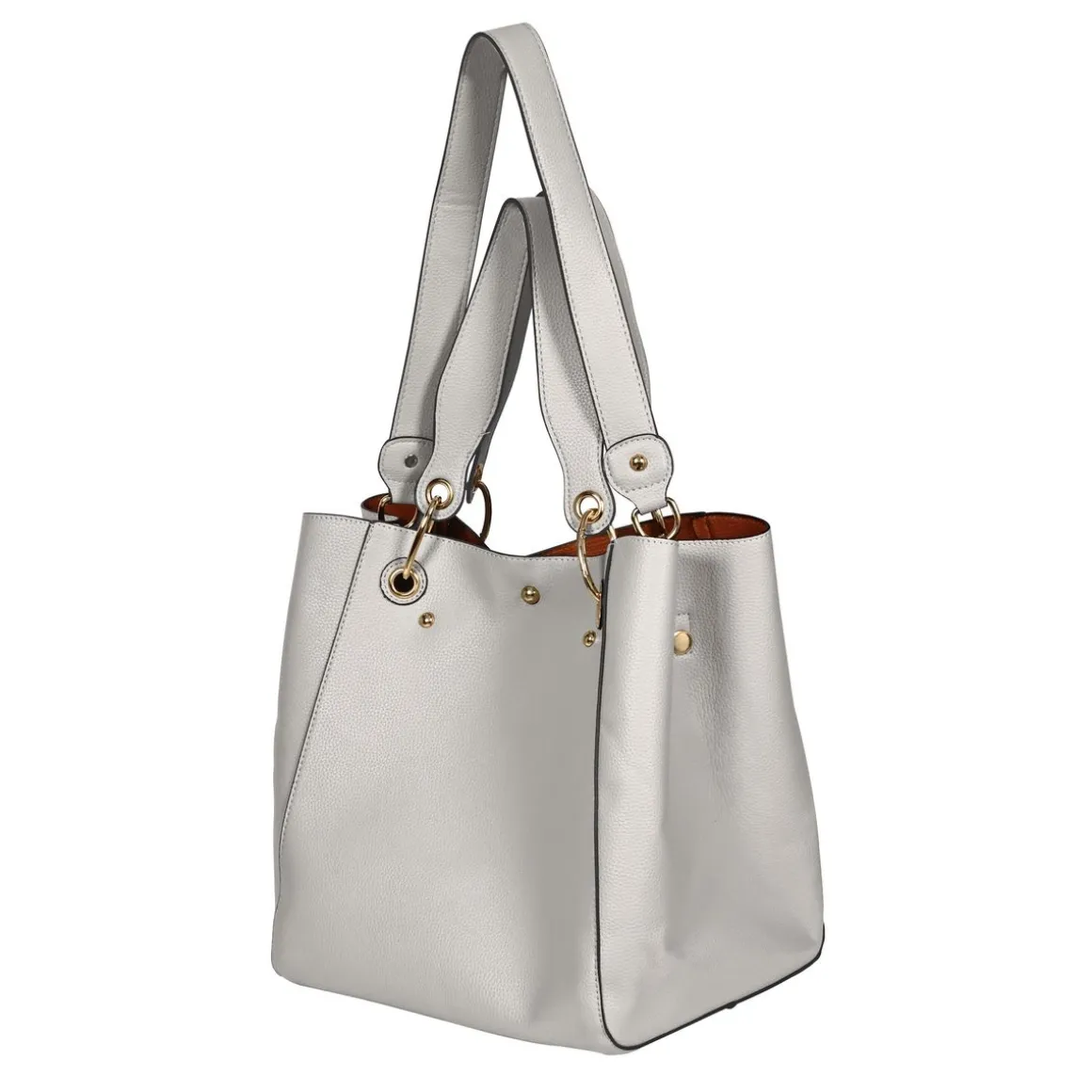 Ledertasche LILY hellgrau