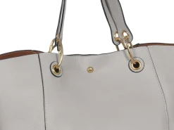 Ledertasche LILY hellgrau