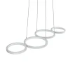 LED Hängelampe LEGGERO 88 x 31 cm weiss