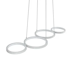 LED Hängelampe LEGGERO 88 x 31 cm weiss