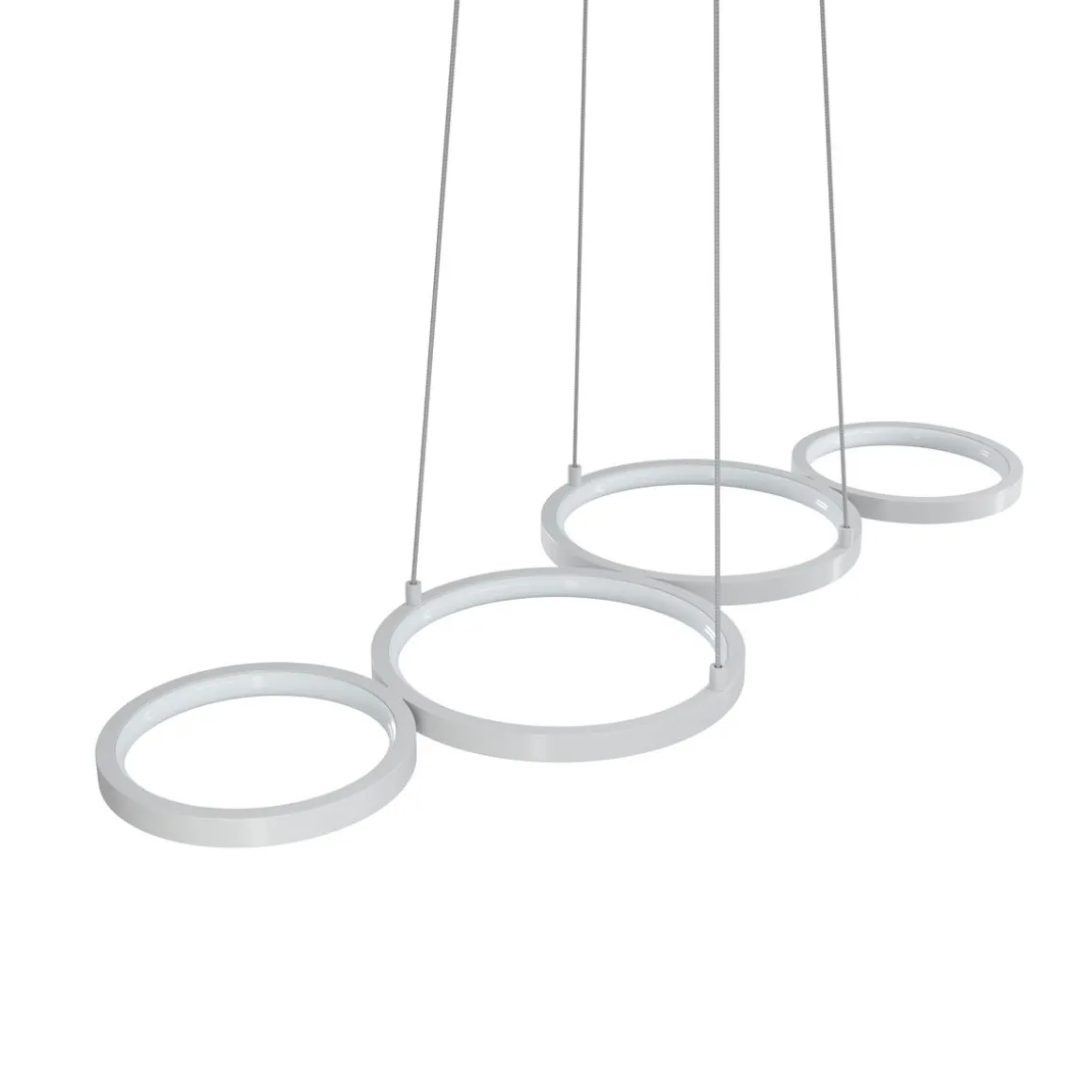 LED Hängelampe LEGGERO 88 x 31 cm weiss