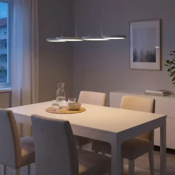 LED Hängelampe LEGGERO 88 x 31 cm weiss