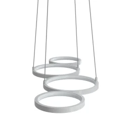 LED Hängelampe LEGGERO 88 x 31 cm weiss