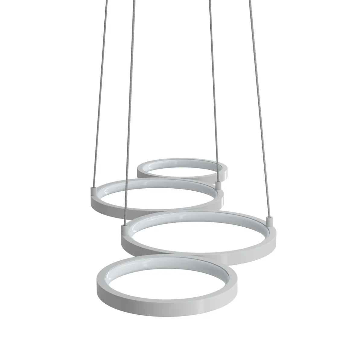 LED Hängelampe LEGGERO 88 x 31 cm weiss