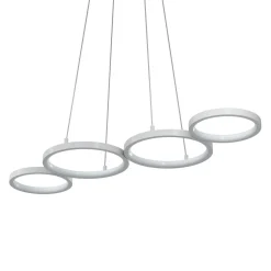 LED Hängelampe LEGGERO 88 x 31 cm weiss