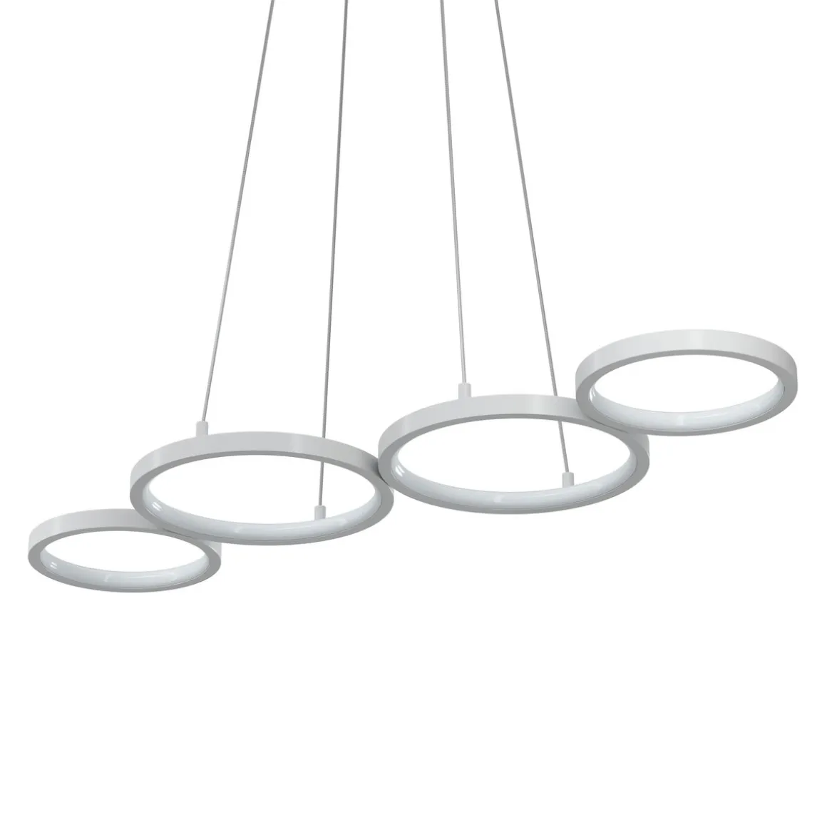 LED Hängelampe LEGGERO 88 x 31 cm weiss
