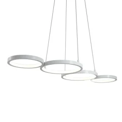 LED Hängelampe LEGGERO 88 x 31 cm weiss
