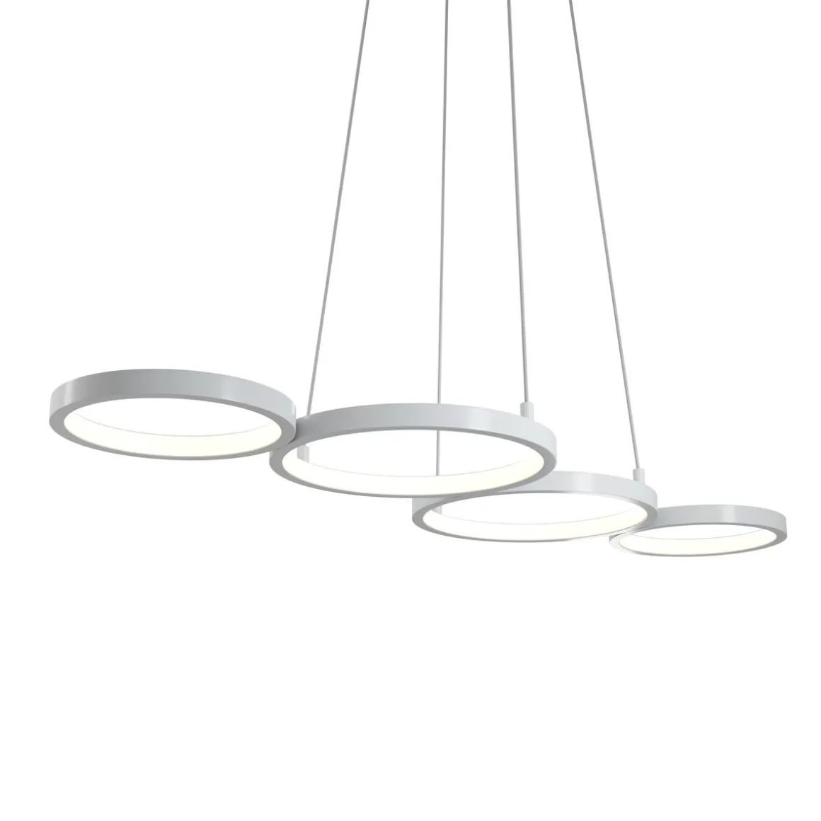 LED Hängelampe LEGGERO 88 x 31 cm weiss