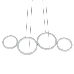 LED Hängelampe LEGGERO 88 x 31 cm weiss