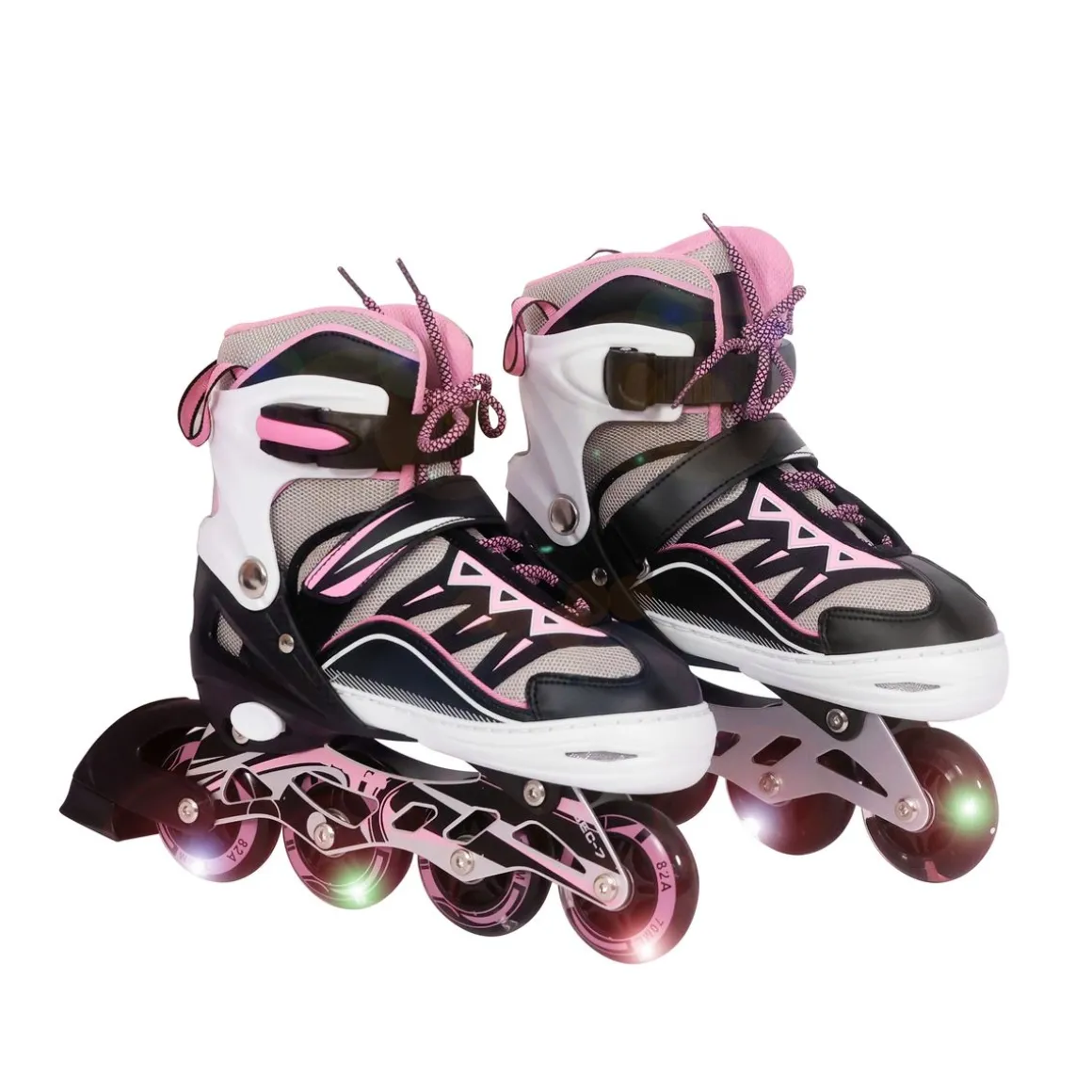 LED Inlineskates Grösse 31 - 34 verstellbar pink