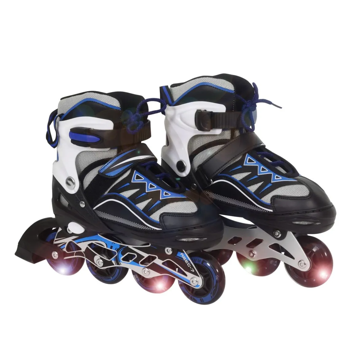 LED Inlineskates Grösse 39 - 42 verstellbar blau | GONSER.CH
