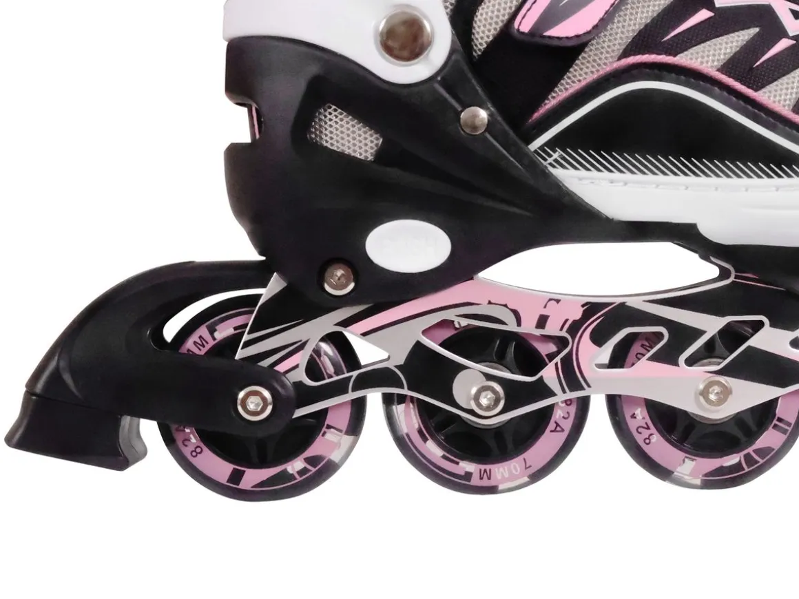 LED Inlineskates Grösse 35 - 38 verstellbar pink