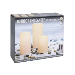 LED Kerzen Set 3-teilig elfenbein