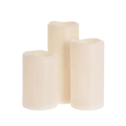 LED Kerzen Set 3-teilig elfenbein