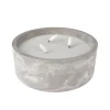 LED Kerze rund 20 cm hellgrau