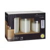 LED Kerze Set 4-teilig elfenbein