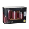 LED Kerze Set 4-teilig rot