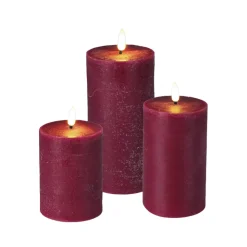 LED Kerze Set 4-teilig rot