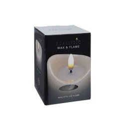 LED Kerze 9 x 10 cm weiss