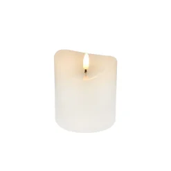LED Kerze 9 x 10 cm weiss