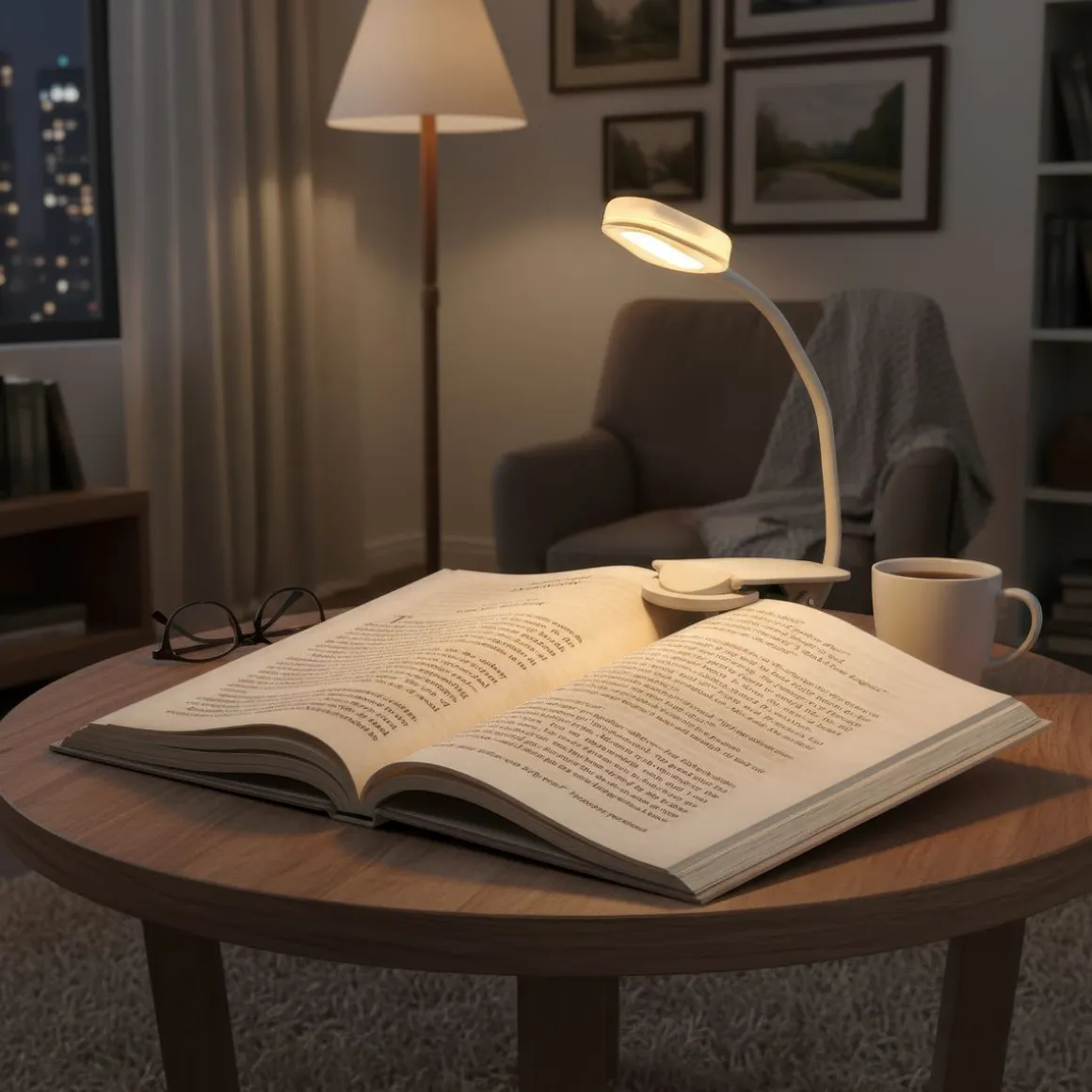 LED Klemmleuchte Leselampe mit Akku weiss