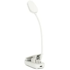 LED Klemmleuchte Leselampe mit Akku weiss