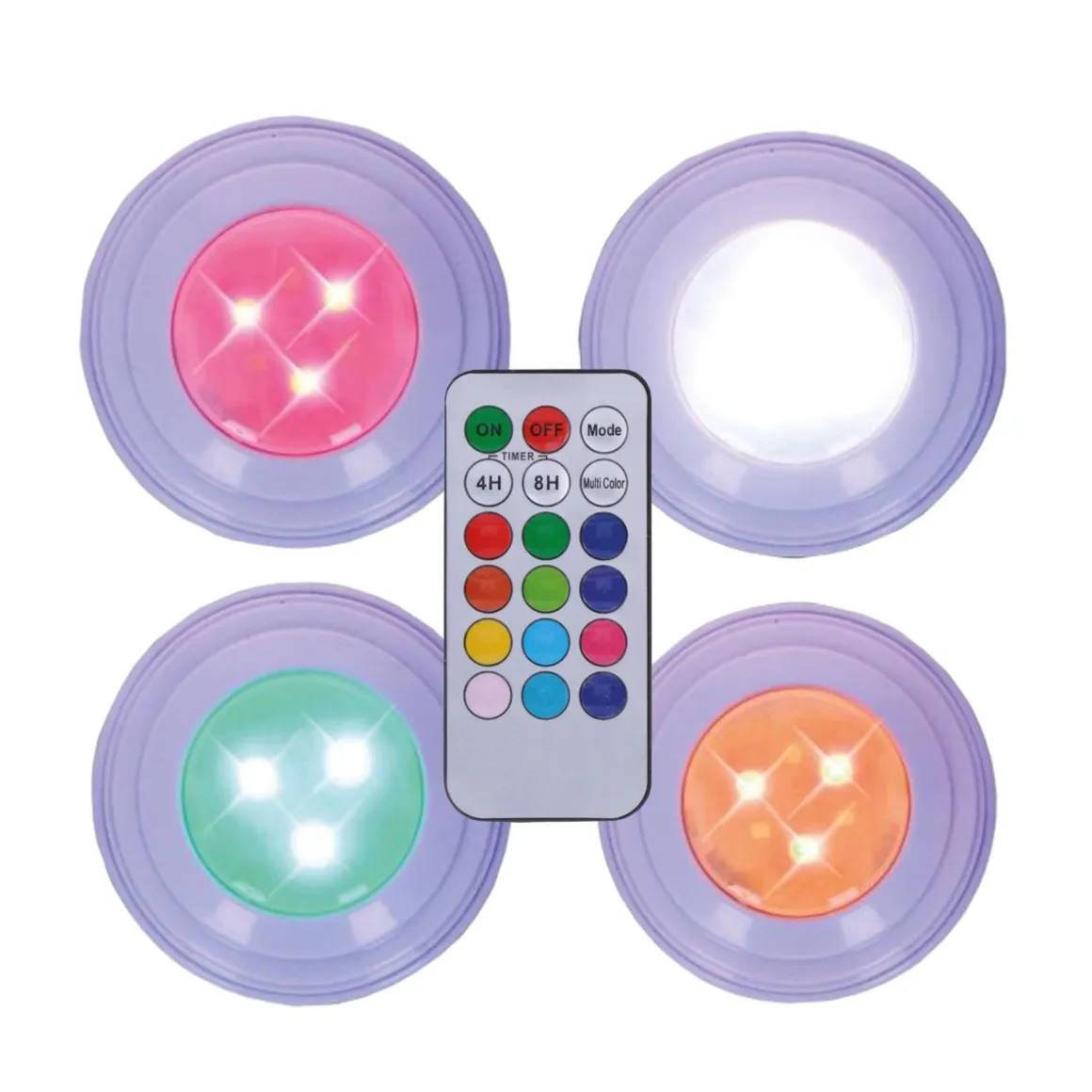 LED Lampe Farbwechsel 4er Set
