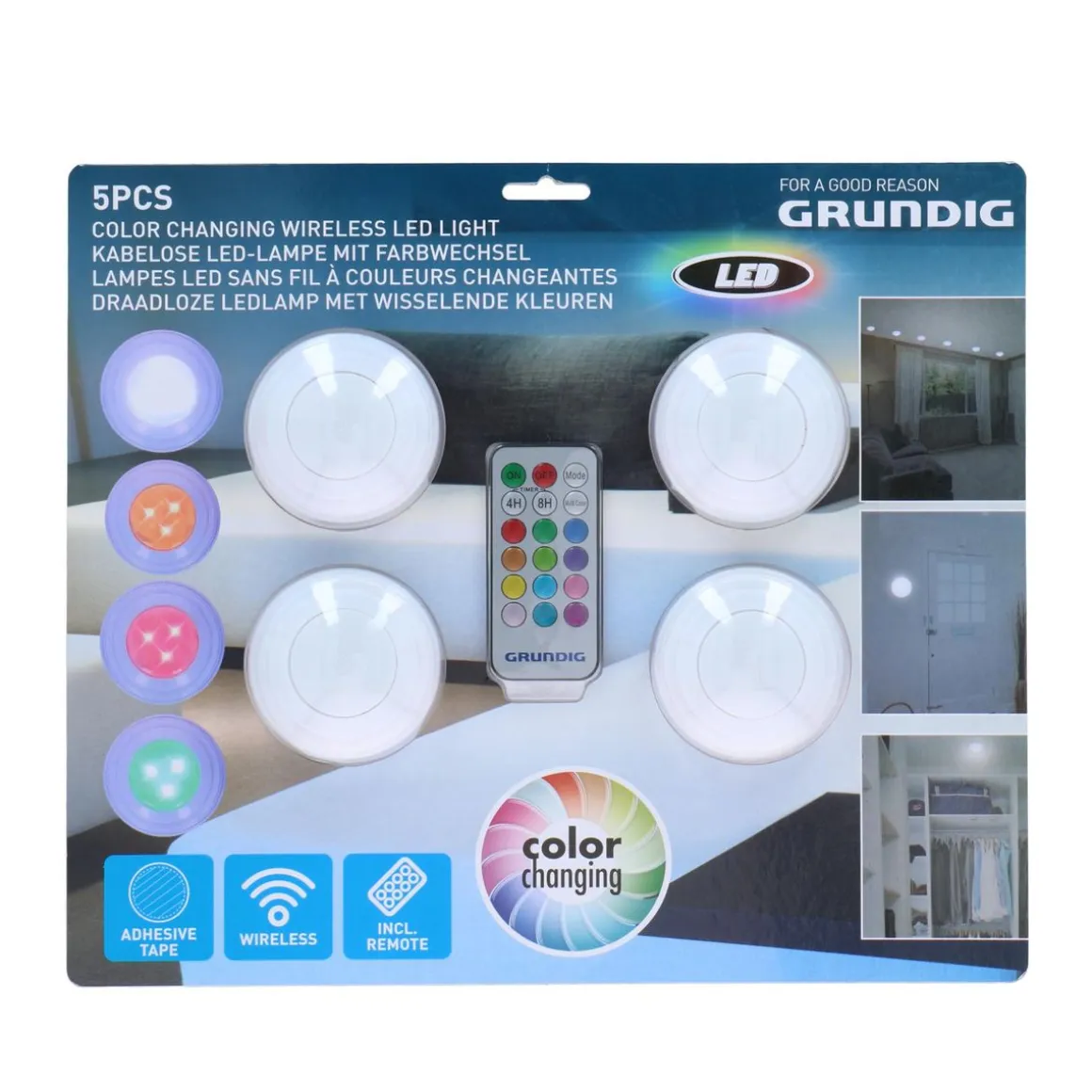 LED Lampe Farbwechsel 4er Set