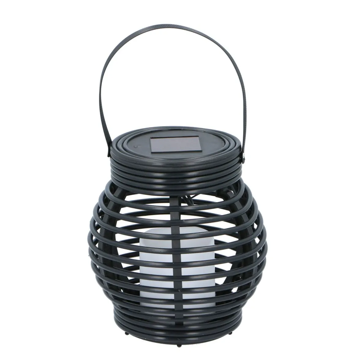 LED Laterne Solar 15 x 16 cm schwarz