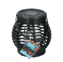 LED Laterne Solar 15 x 16 cm schwarz
