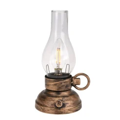 LED Laterne Vintage 20 cm bronze