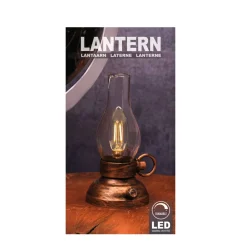 LED Laterne Vintage 20 cm bronze