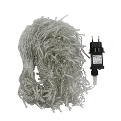 LED Lichtervorhang Eisregen 10 m warmweiss