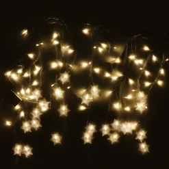LED Lichtervorhang Schneeflocken 3.5 m warmweiss