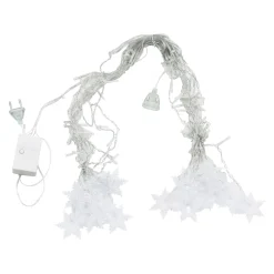 LED Lichtervorhang Schneeflocken 3.5 m warmweiss