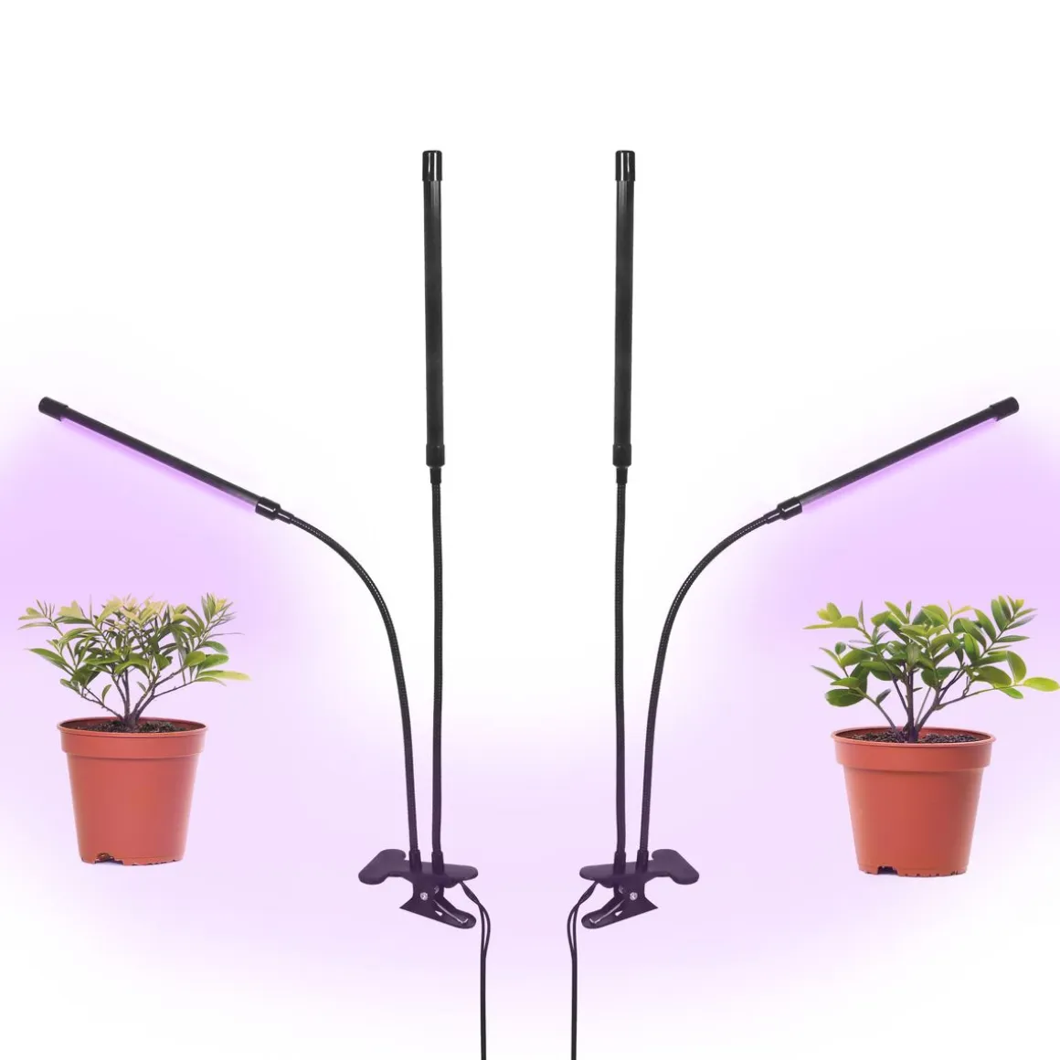 LED Pflanzenlampe 2-armig 2er Set