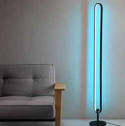 LED RGB Stehlampe LEANO schwarz