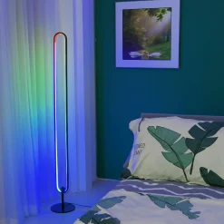 LED RGB Stehlampe LEANO schwarz